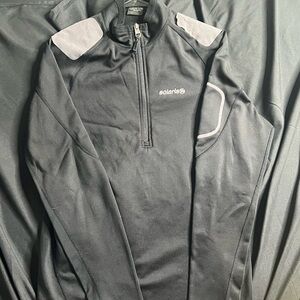 Aris Black Performance Quarter-Zip Pullover with Gray Accents